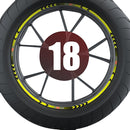Motorcycle Rim Stripe Wheel Decals Reflective Tape Bike Car Sticker Green Red Yellow Universal