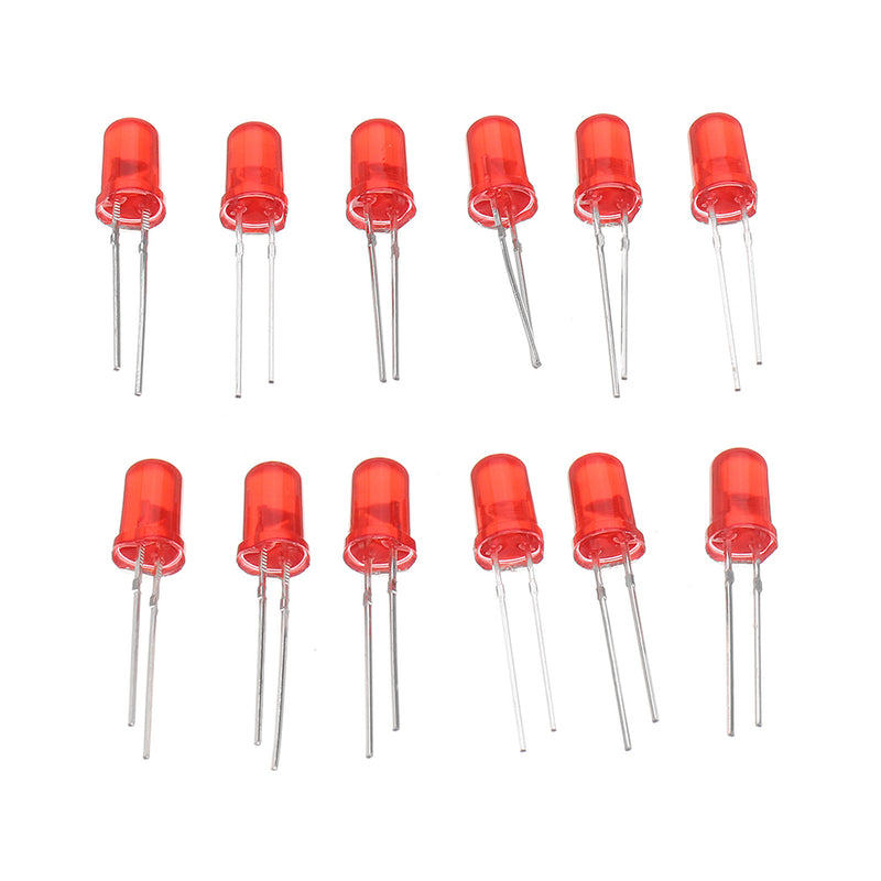 5pcs DIY Red LED Round Flash Electronic Production Kit Component Soldering Training Practice Board