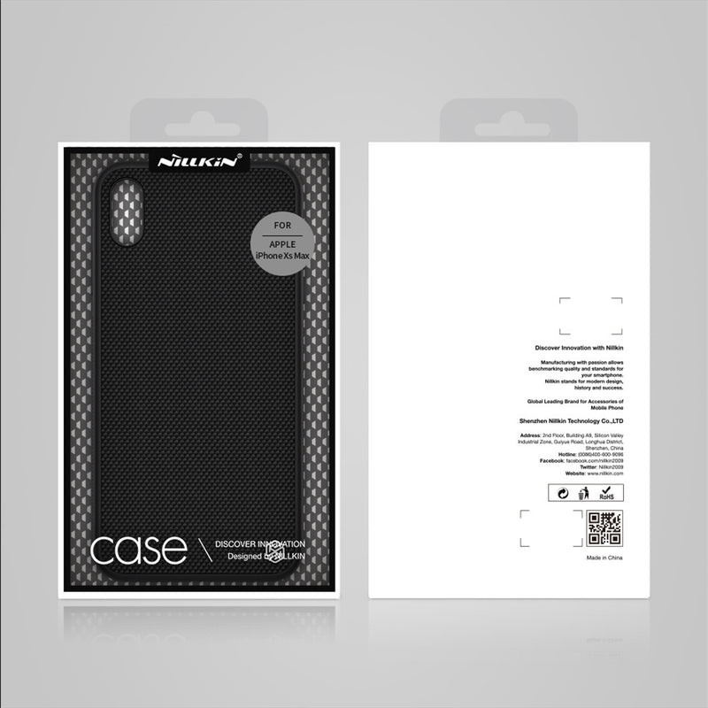 NILLKIN 3D Textured Shockproof Soft TPU + Hard PC Back Cover Protective Case for iPhone XS MAX