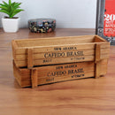 Honana HG-GP5 Multifunctional Vintage Natural Wood Garden Planter Succulent Rectangle Flower Pot