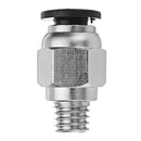 TEVO 5PCS 4.3mm Bore Pneumatic Connectors PC4-M6 Fit 4mm PTFE Tube Connector Coupling Feed Inlet