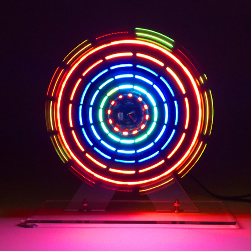 Geekcreit DIY Colorful LED Manual Version Ferris Wheel Flash Kit Music Spectrum Electronic Kit
