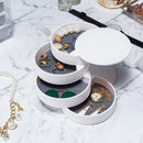 4 Layers 360 Rotation Jewelry Box Nordic Desktop Household Multi-layer Jewelry Earring Storage Box Dustproof