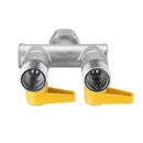 1/2'' Garden Hose Maniford Quick Connector 2 Outlet Two Way Splitter Valve Adapter Hose Connector Splitter for Washing Machine Faucet