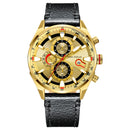 MINIFOCUS 0202G Fashion Business Men Watch Waterproof Leather Strap Large Dial Male Quartz Watch