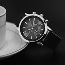 CHRONOS Casual Style Calendar Men Wrist Watch False Small Dials Leather Strap Quartz Watch