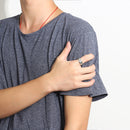 Luminous Titanium Steel Finger Ring Punk Personality Ring for Men