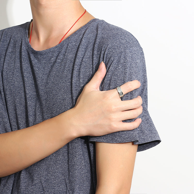 Luminous Titanium Steel Finger Ring Punk Personality Ring for Men