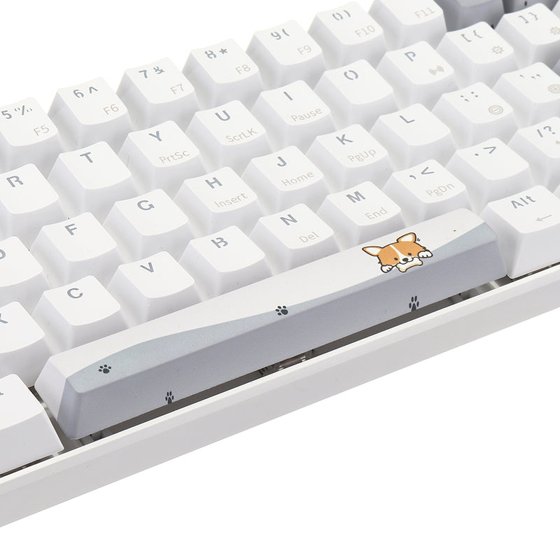 Five-sided Dyesub PBT OEM Profile Yellow Dog Space Bar 6.25u Novelty Keycap + ESC Enter Keycaps