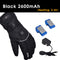 Waterproof Electric Battery Heating Heated Gloves Thermal Winter Warmer 2600/3600mAh