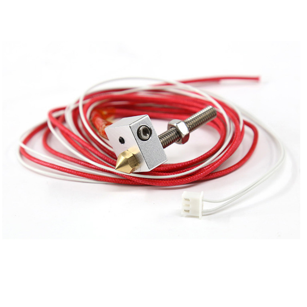 Anet Hot End Kit M6 30mm Throat + 0.4mm Nozzle + 12V Heating Tube + NTC 3950 Thermistor + Aluminum Heating Block fit for A2 A8 A9 DIY Kit for 3D Printer
