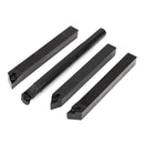 Drillpro 4pcs 10mm Shank Lathe Boring Bar Turning Tool Holder With 4pcs DCMT070204 Inserts