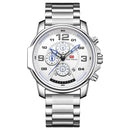 MINIFOCUS 0229G Full Steel Business Style Men Wristwatch Calendar Multifunction Quartz Watch