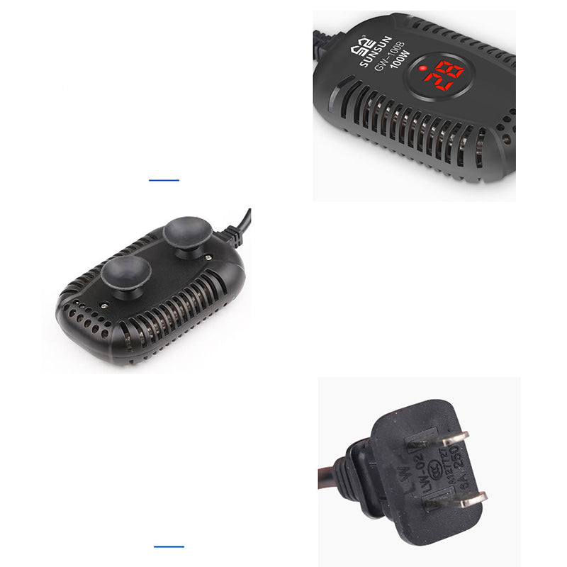 50W/100W/150W Fish Tank Heater Mini LED Display Blastproof Low Water Level Turtle Tank Heater