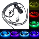 4PCS RGB LED Car Decoration Neon Tube Strip Lights Underglow Underbody Music Lamp App Control