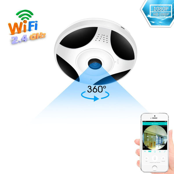 BESDER VR306 Panoramic Camera WiFi 360  Wireless Video IP Camera WiFi 1080P Two Way Audio SD Card Slot Mini CCTV CAMER