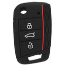 Silicone Remote Key Cover 3-Button Fob Case Shell for Volkswagen VW Golf 7 MK7