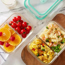 Kalar 640/1000ml Lunch Box Food Grade Glass 2 Grid Outdoor Camping Picnic Food Container