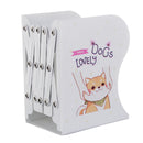 Telescopic Folding Book Stand Bookends Bookshelf Office Cartoon Animal Squirrel Penguin Cat Dog Patterns Book Folder Students Storage Stationery