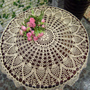 80cm White Hand Crochet Tablecloth Table Runner Desk Cover Topper Pineapple Floral Wedding Decor