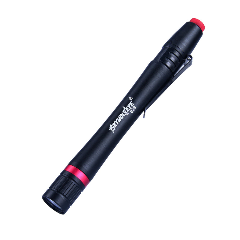 Skywolfeye B23 2Modes LED Flashlight Pen AAA  Work Light Camping Hunting Emergency Lamp