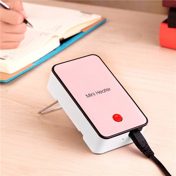 Portable Mini Handheld Electric Winter Heater Desktop Air Fan Warmer