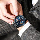 CRRJU 2286 Fashion Alloy Case Full Steel Luminous Display Business Style Men Quartz Watch