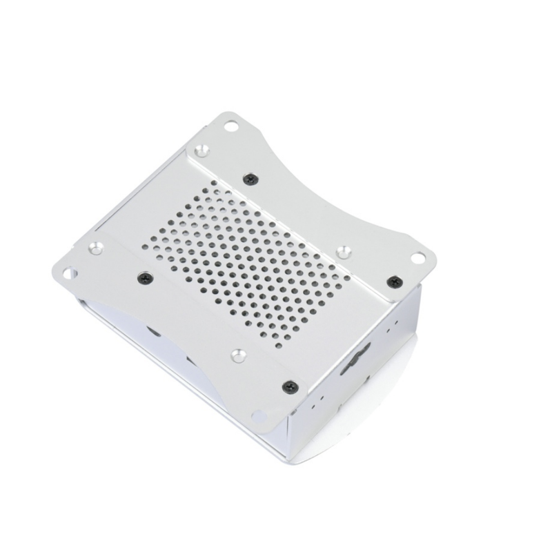 Sliver Housing Aluminum Alloy Case Dual Mounting Plate Protective Shell Metal Enclosure fit for Raspberry Pi 4 Model B