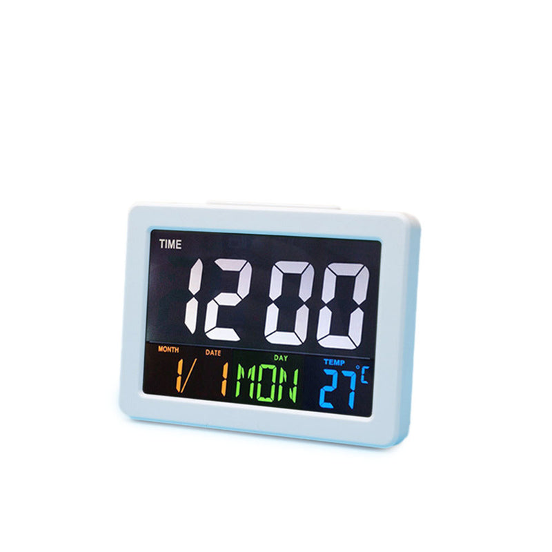 Calendar Multifunction Gift Home Temperature Clock LCD Display Desktop Electronic Digital LED Large Alarm Clock