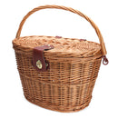 BIKIGHT Trendy Classic Removable Wicker Cycling Bicycle Front Basket Box Bike Basket With Cover