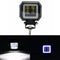 3inch 12/24V 6500K 20W Square LED Work Light Blue + White With Angel Eyes Lights Spot Fog light For Car Boat Motorcycle