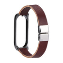 Bakeey Retro Butterfly Push Button Deployment Buckle PU Leather Watch Band Strap Replacement for Xiaomi Mi band 3 Xiaomi Mi band 4