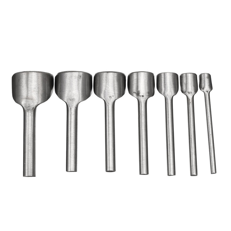 6/7/8/10pcs Leather Craft Half Round Cutter Hole Punch Strap Belt Wallet End Tools