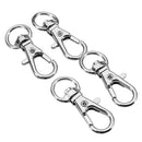 10Pcs 32mm Silver Zinc Alloy Swivel Lobster Claw Clasp with 8.5mm Round Ring