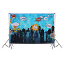 5x7FT 9x6FT Vinyl Cartoon City Bang Bam Photography Backdrop Background Studio Prop