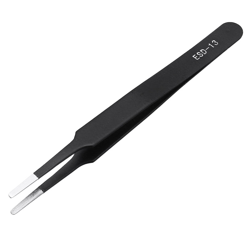 PARON Stainless Steel Anti-static Curved Straight Tip Forceps Precision Soldering Tweezer Electronic ESD Tweezers Tool ESD-10/ESD-11/ESD-12/ESD-13/ESD-14/ESD-15