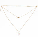 Bohemian Peace Pigeon Multi-layer Necklace Water Drop Pendant Alloy Chain Charm Necklace