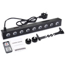27W 9 LED UV 395-400NM Remote Control Stage Light Wall Wash Lamp for Party Halloween Club DJ