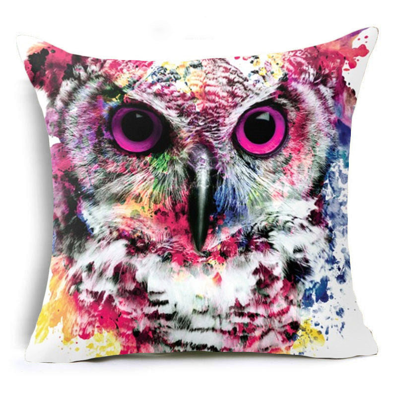 Honana 45x45cm Home Decoration Oil Painting Animals and Skull 6 Optional Patterns Pillow Case