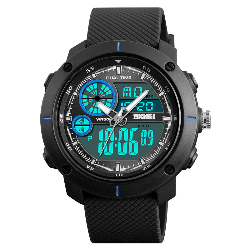 SKMEI 1361 Digital Watch Chronograph Alarm Dual Display Men Quartz Digital Watch