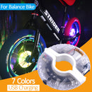 7 Color USB LED RGB Wheel Hub Light Rechargeable Waterproof Bicycle Safety Lights Bike