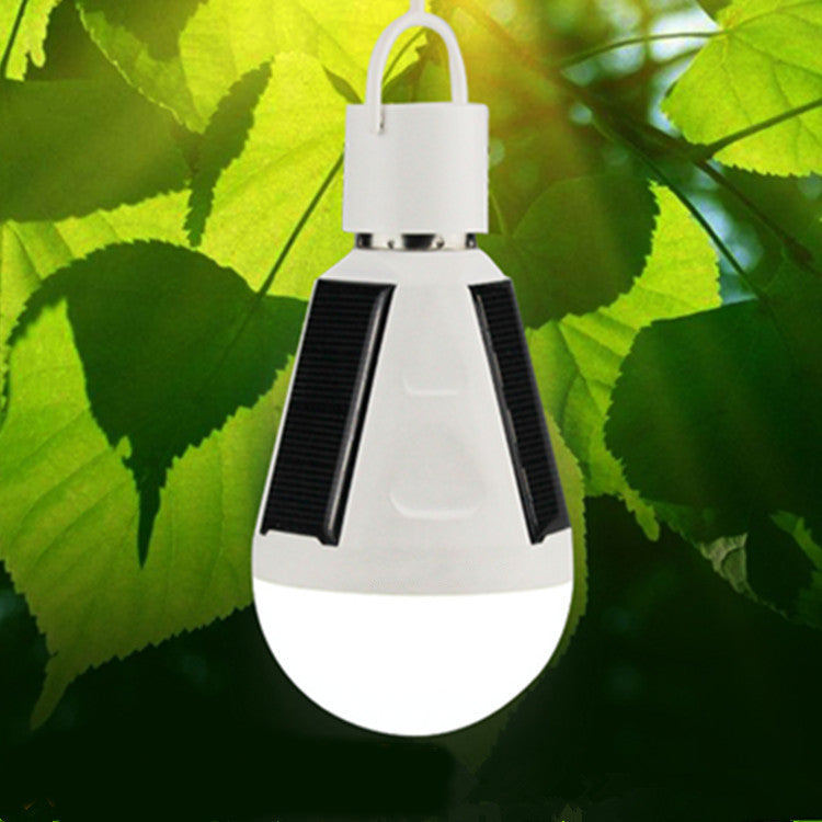 E27 7W LED Solar Charging Emergency Globe Lighting Lamp Bulb for Camping AC85-265V