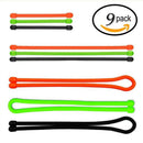 9PCS Multifunction Rubber Rolling Rope Reusable Silicone Creative Gear Strap Data Line Fixed Tool Rubber Hose