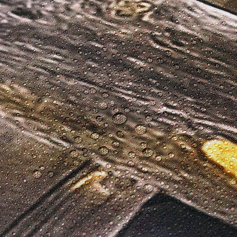 70.9" x 70.9" Rustic Wooden Barn Door Waterproof Shower Curtain Bathroom Mat