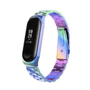 Bakeey Colorful Stainless Steel Watch Band Replacement Watch Strap for Xiaomi mi band 3/4