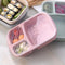 Wheat Straw Lunchbox 3 Grids With Lid Fruit Food Box Storage Container Biodegradable Bento Lunch Box