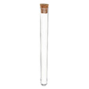 10pcs 15x150mm Plastic Test Tube With Cork Stopper Round Bottom