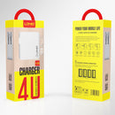 LDNIO 4 USB Ports 4.4A Fast Charging EU UK Plug Wall Travel Charger for iPhone 7 iPad Samsung Xiaomi