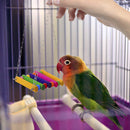 Parrot Toy Colorful Wooden Swing Suspension Bridge Standing Bar Bird Cage Accessories Pet Toys