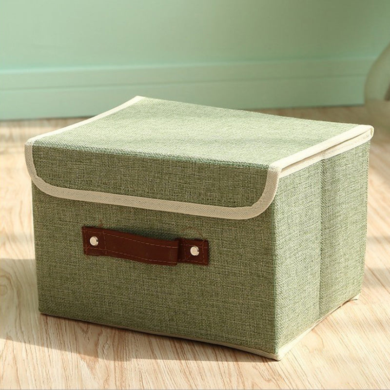 Cotton Linen Books Sundries Thickening Storage Box Collapsible Clothing Organizer Clothes Storage Bag